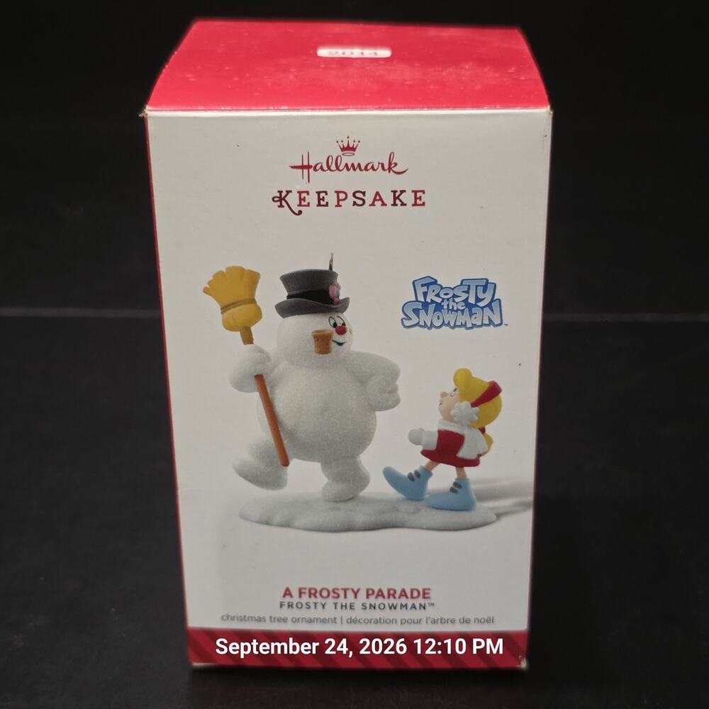 2014 Hallmark A Frosty Parade Frosty the Snowman Karen Ornament QXI2526 Box